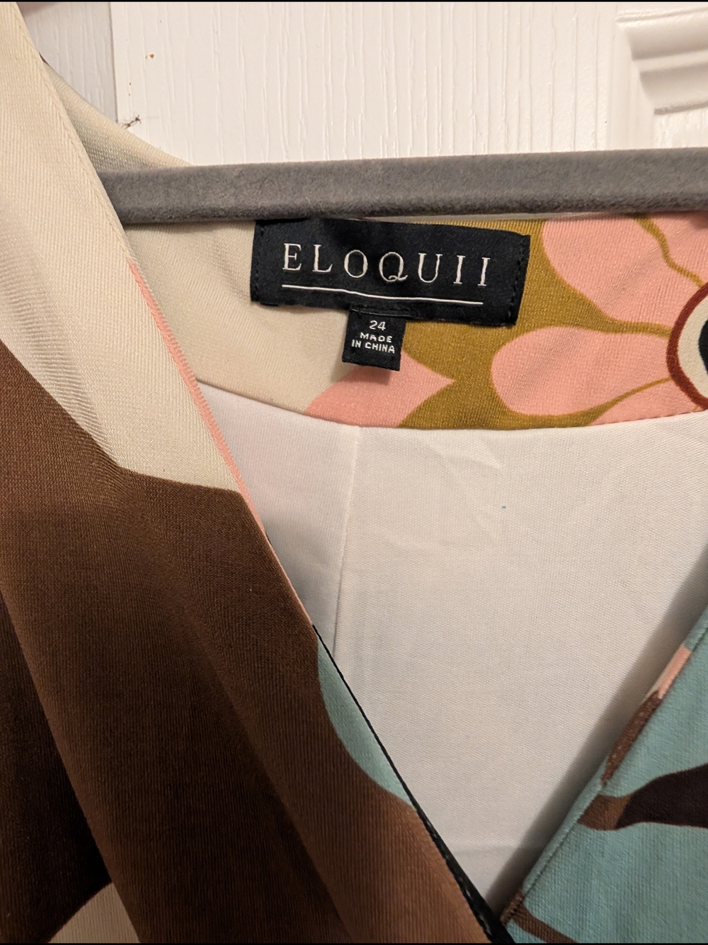 Eloquii Pink Multi Floral Wrap Dress - Picture 3 of 4